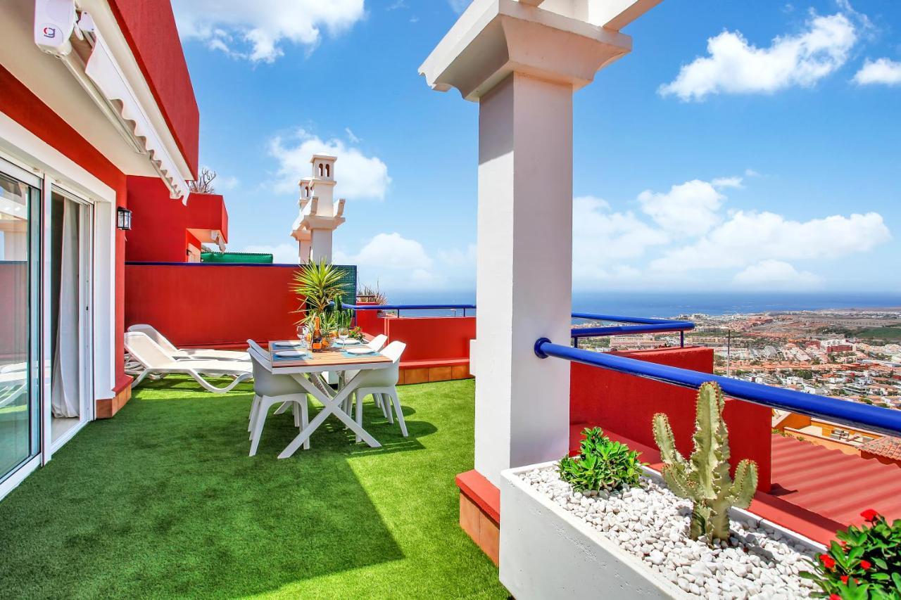 Wonderful View, Huge Terrace Solarium, Private Parking Apartment Costa Adeje  Bagian luar foto
