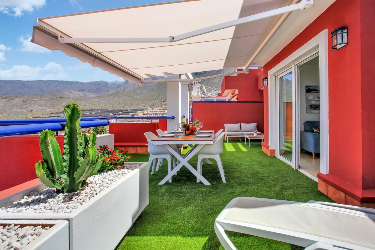 Wonderful View, Huge Terrace Solarium, Private Parking Apartment Costa Adeje  Bagian luar foto